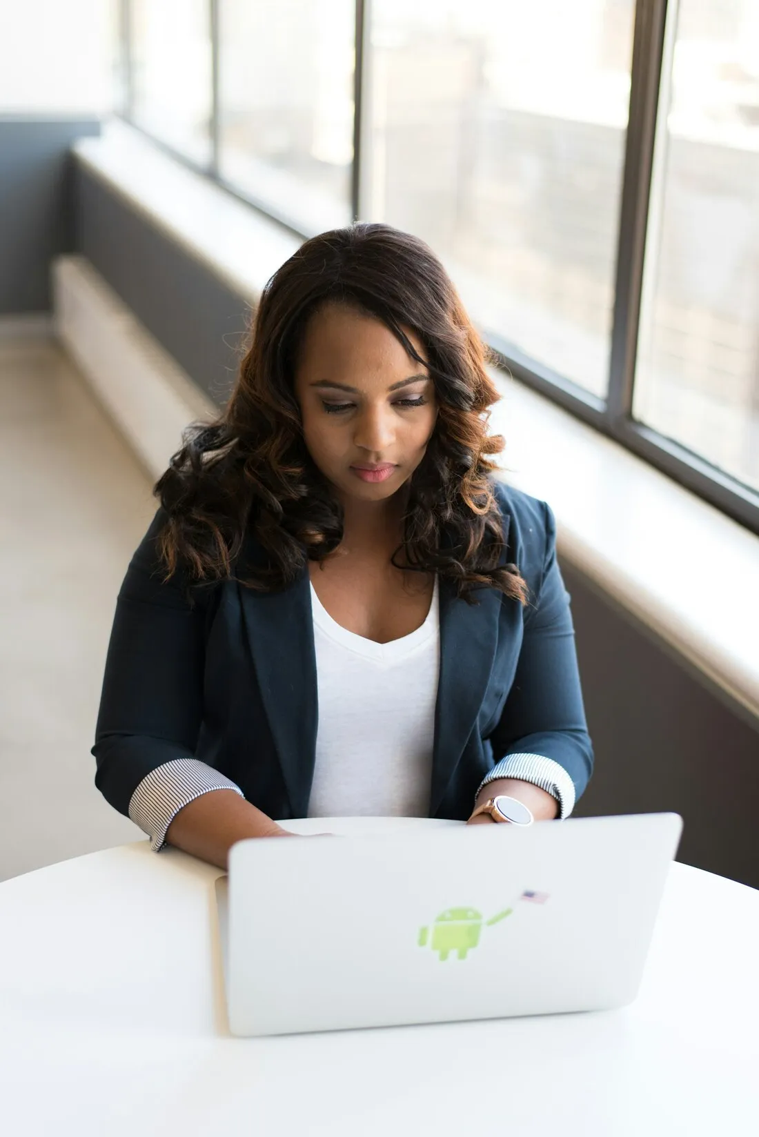 A founder reviewing her brand's digital presence